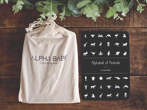 Uppercase Animal Alphabet Flash Cards (no bag)