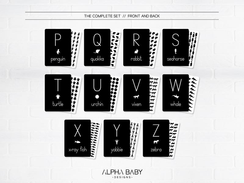 26 English Alphabet Learning Flash Card Handwritten Body Baby Early Learning 